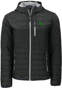 Cutter and Buck North Texas Mean Green Mens Black Rainier PrimaLoft Hooded Filled Jacket