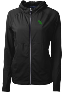 Cutter and Buck North Texas Mean Green Womens Black Adapt Eco Light Weight Jacket