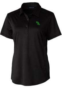 Cutter and Buck North Texas Mean Green Womens Black Prospect Short Sleeve Polo Shirt
