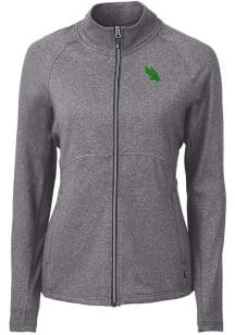 Cutter and Buck North Texas Mean Green Womens Black Adapt Eco Knit Light Weight Jacket