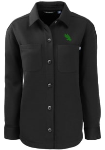 Cutter and Buck North Texas Mean Green Womens Black Roam Shirt Light Weight Jacket