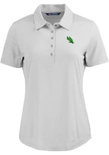 Cutter and Buck North Texas Mean Green Womens Charcoal Coastline Eco Short Sleeve Polo Shirt