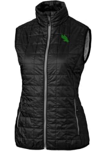 Cutter and Buck North Texas Mean Green Womens Black Rainier PrimaLoft Vest