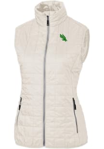 Cutter and Buck North Texas Mean Green Womens White Rainier PrimaLoft Vest