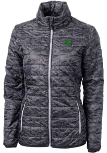 Cutter and Buck North Texas Mean Green Womens Black Rainier PrimaLoft Printed Filled Jacket