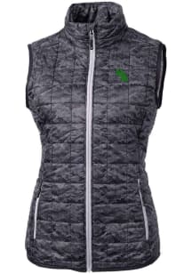 Cutter and Buck North Texas Mean Green Womens Black Rainier PrimaLoft Printed Vest