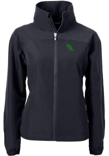 Cutter and Buck North Texas Mean Green Womens Black Charter Eco Light Weight Jacket