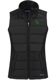 Cutter and Buck North Texas Mean Green Womens Black Evoke Vest