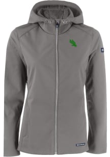 Cutter and Buck North Texas Mean Green Womens Grey Evoke Light Weight Jacket