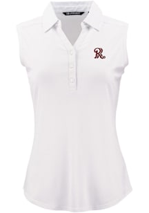 Cutter and Buck Frisco Rough Riders Womens White Forge Eco Sleeveless Polo Short Sleeve Polo Shirt