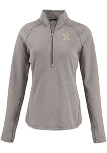 Cutter and Buck Frisco Rough Riders Womens Grey Pehastin Qtr Zip