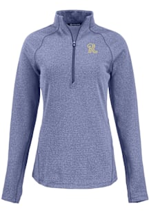 Cutter and Buck Frisco Rough Riders Womens Blue Pehastin Qtr Zip