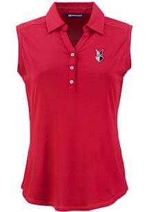 Cutter and Buck Indianapolis Indians Womens Cardinal Forge Eco Sleeveless Polo Short Sleeve Polo S..