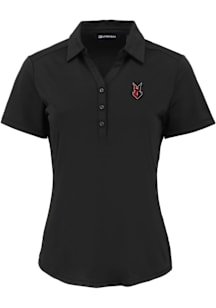Cutter and Buck Indianapolis Indians Womens Black Forge Eco Polo Short Sleeve Polo Shirt