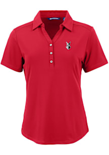 Cutter and Buck Indianapolis Indians Womens Cardinal Forge Eco Polo Short Sleeve Polo Shirt