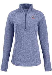 Cutter and Buck Iowa Cubs Womens Blue Pehastin Qtr Zip