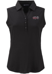 Cutter and Buck Lansing Lugnuts Womens Black Forge Eco Sleeveless Polo Short Sleeve Polo Shirt