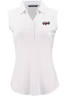 Cutter and Buck Lansing Lugnuts Womens White Forge Eco Sleeveless Polo Short Sleeve Polo Shirt