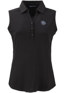 Cutter and Buck Lehigh Valley Ironpigs Womens Black Forge Eco Sleeveless Polo Short Sleeve Polo Sh..