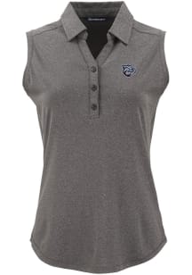 Cutter and Buck Lehigh Valley Ironpigs Womens Black Forge Eco Sleeveless Polo Short Sleeve Polo Sh..