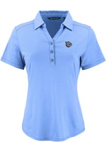 Cutter and Buck Lehigh Valley Ironpigs Womens Blue Forge Eco Polo Short Sleeve Polo Shirt