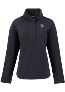 Cutter and Buck Lehigh Valley Ironpigs Womens Black Hunts Point Qtr Zip