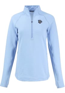 Cutter and Buck Lehigh Valley Ironpigs Womens Blue Pehastin Qtr Zip