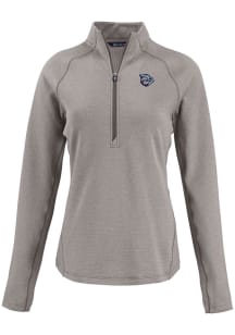 Cutter and Buck Lehigh Valley Ironpigs Womens Grey Pehastin Qtr Zip