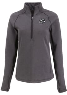 Cutter and Buck Omaha Storm Chasers Womens Black Pehastin Qtr Zip