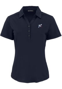 Cutter and Buck Reading Fightin Phils Womens Navy Blue Forge Eco Polo Short Sleeve Polo Shirt