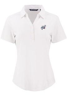 Cutter and Buck Reading Fightin Phils Womens White Forge Eco Polo Short Sleeve Polo Shirt