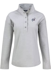 Cutter and Buck Reading Fightin Phils Womens Grey Hunts Point Qtr Zip