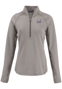Cutter and Buck Reading Fightin Phils Womens Grey Pehastin Qtr Zip