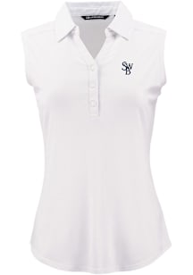 Cutter and Buck Scranton Wilkes Womens White Forge Eco Sleeveless Polo Short Sleeve Polo Shirt