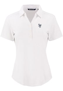Cutter and Buck Scranton Wilkes Womens White Forge Eco Polo Short Sleeve Polo Shirt