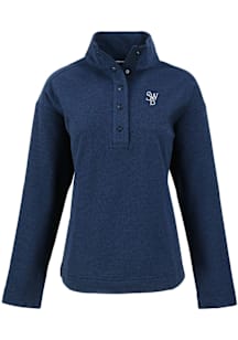 Cutter and Buck Scranton Wilkes Womens Navy Blue Hunts Point Qtr Zip