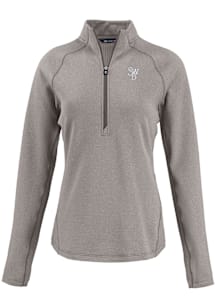 Cutter and Buck Scranton Wilkes Womens Grey Pehastin Qtr Zip