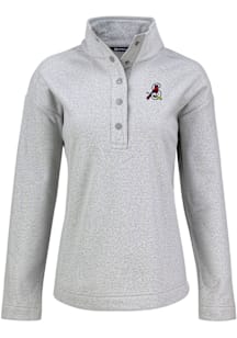Cutter and Buck Springfield Cardinals Womens Grey Hunts Point Qtr Zip