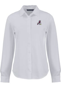 Cutter and Buck Springfield Cardinals Womens Advantage Soft Pique Long Sleeve White Dress Shirt