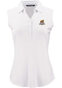 Cutter and Buck Toledo Mud Hens Womens White Forge Eco Sleeveless Polo Short Sleeve Polo Shirt