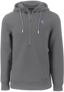 Cutter and Buck Fresno State Bulldogs Mens Grey Vault Roam Long Sleeve Hoodie