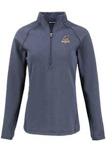 Cutter and Buck Toledo Mud Hens Womens Navy Blue Pehastin Qtr Zip