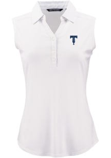 Cutter and Buck Tulsa Drillers Womens White Forge Eco Sleeveless Polo Short Sleeve Polo Shirt