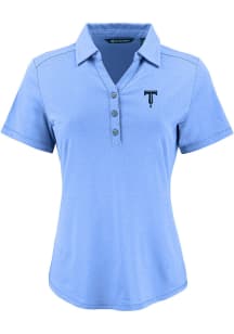 Cutter and Buck Tulsa Drillers Womens Blue Forge Eco Polo Short Sleeve Polo Shirt