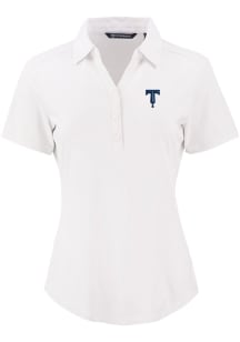 Cutter and Buck Tulsa Drillers Womens White Forge Eco Polo Short Sleeve Polo Shirt