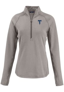 Cutter and Buck Tulsa Drillers Womens Grey Pehastin Qtr Zip