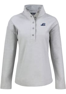 Cutter and Buck West Michigan Whitecaps Womens Grey Hunts Point Qtr Zip