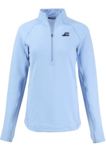 Cutter and Buck West Michigan Whitecaps Womens Blue Pehastin Qtr Zip