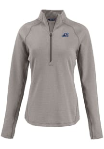 Cutter and Buck West Michigan Whitecaps Womens Grey Pehastin Qtr Zip