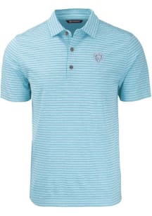 Cutter and Buck Chicago Bears Blue Mono Forge Heather Stripe Big and Tall Polo